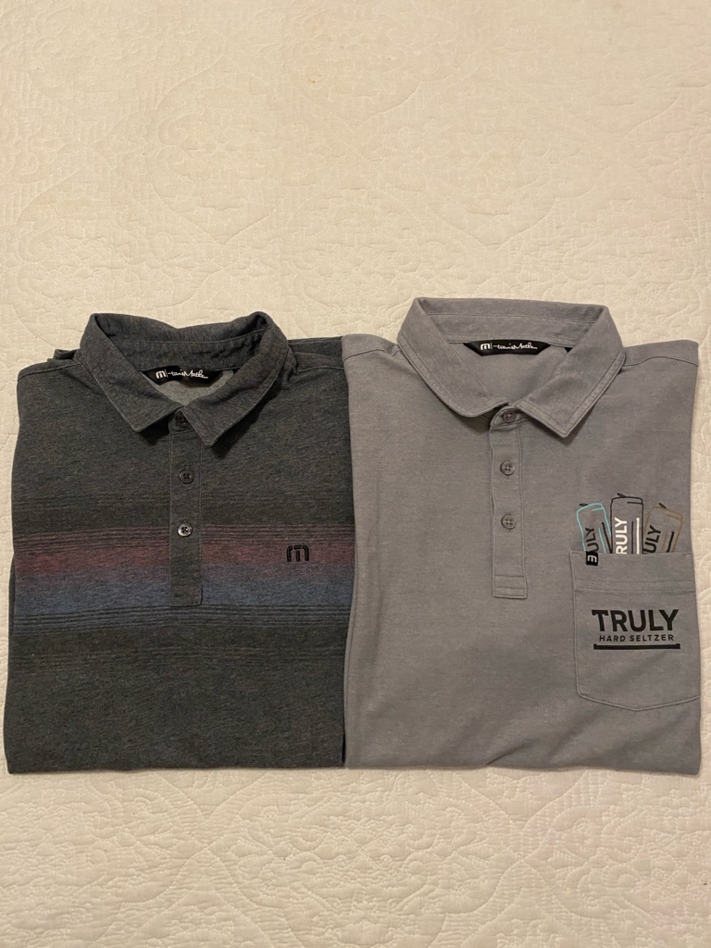 Travis Mathew Gray & Charcoal Men’s Polo Duo